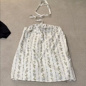 Reformation White Floral Mini Dress